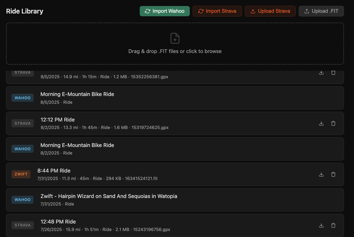 RideTool File Library